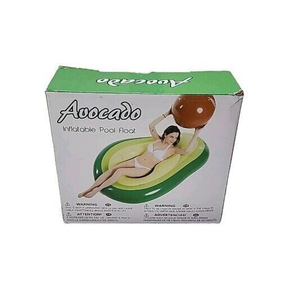 Inflatable Avocado Pool Float with Ball XL - Picture 2 of 8